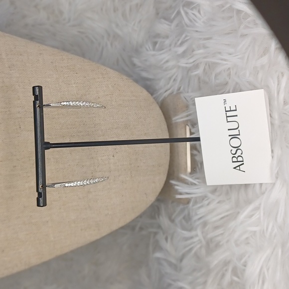 Radiance by Absolute Sterling Zirconia Drop Earrings NEW - Picture 1 of 9